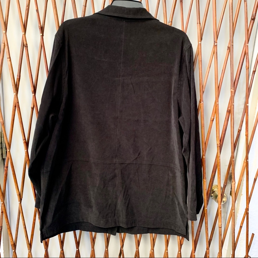 “Black Suede-Clothe Jacket” - Picture 4 of 7
